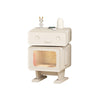 Estavan Cute White Robot Bedside Table/Side Table/Storage Cabinet