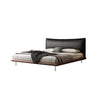 Boris Calf Leather Simple Modern Black Bed