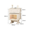 Estavan Cute White Robot Bedside Table/Side Table/Storage Cabinet