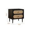 Eoin Vintage Rattan Bedside Table/Side Table/Storage Cabinet