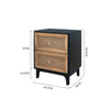 Edmond Vintage Rattan Bedside Table/Side Table/Storage Cabinet