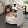 Boyce Luxury Saddle Leather Bedside Table