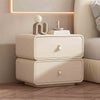 Dorothy Square Sugar Rounded Corners Cream Bedside Table