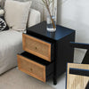Edmond Vintage Rattan Bedside Table/Side Table/Storage Cabinet