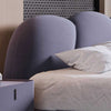 Ean Velvet Fabric Cloud Shape Floating Bed Frame