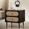 Eoin Vintage Rattan Bedside Table/Side Table/Storage Cabinet