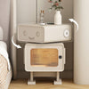 Estavan Cute White Robot Bedside Table/Side Table/Storage Cabinet