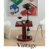 Achava Red Wood Round/Square Side Table