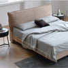 Alden Suede Fabric Modern Upholstery Headboard Bed Frame