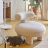 Elaine White Boucle Lounge Chair for Kids