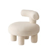 Elaine White Boucle Lounge Chair for Kids