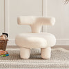 Elaine White Boucle Lounge Chair for Kids