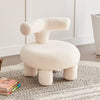 Elaine White Boucle Lounge Chair for Kids