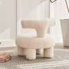 Elaine White Boucle Lounge Chair for Kids