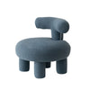 Elaine White Boucle Lounge Chair for Kids