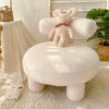Elaine White Boucle Lounge Chair for Kids