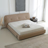Hess Microfiber Leather Rounded Corners Headboard Simple Bed Frame