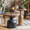 Iaolani Retro Gold Round Side Table
