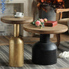 Iaolani Retro Gold Round Side Table