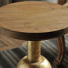Iaolani Retro Gold Round Side Table