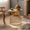 Ichigo Vintage Iron Hollow Golden Round Side Table