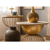 Ichigo Vintage Iron Hollow Black Round Side Table