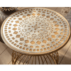Ichigo Vintage Iron Hollow Golden Round Side Table