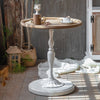 Irie Vintage White/Black Round Side Table