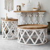 Ishtar Vintage White Small Round Side Table