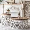 Ishtar Vintage White Small Round Side Table