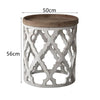 Ishtar Vintage White Small Round Side Table