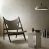 Jain  Modern Round Marble Side Table with Iron Base
