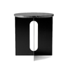 Jain  Modern Round Marble Side Table with Iron Base