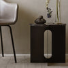 Jain  Modern Round Marble Side Table with Iron Base