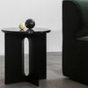 Jain  Modern Round Marble Side Table with Iron Base