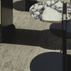 Jamari Modern Round Marble Side Table with Metal Base