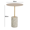 Jennings Round Stainless Top Side Table