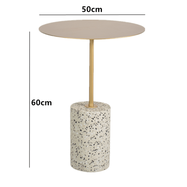 Jennings Round Stainless Top Side Table