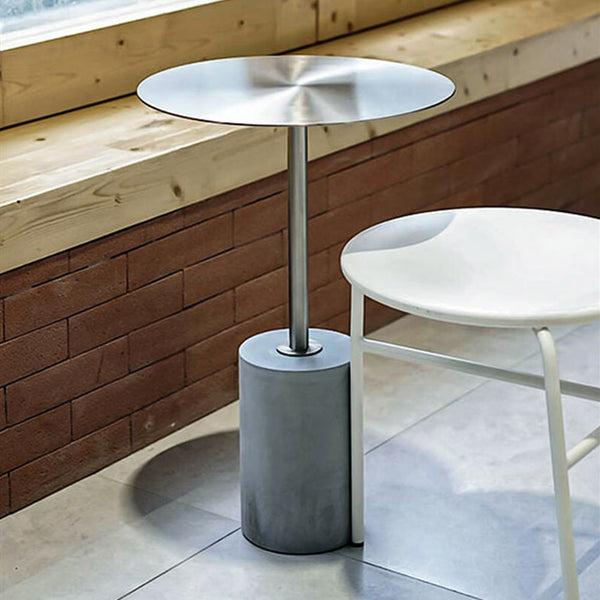 Jennings Round Stainless Top Side Table