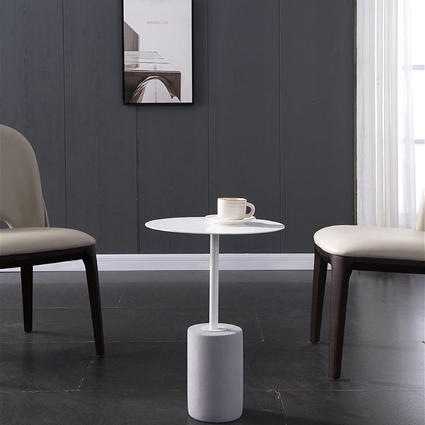Jennings Round Stainless Top Side Table
