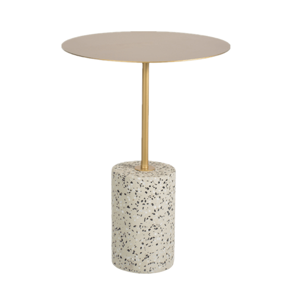 Jennings Round Stainless Top Side Table