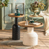 Pacari Retro Black Round Side Table