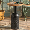 Pacari Retro Black Round Side Table