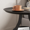 Paisley Black Iron Round Side Table Storage Table