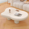 Palta White Curved Low Side Table