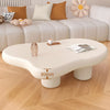 Palta White Curved Low Side Table