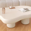 Palta White Curved Low Side Table