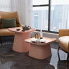Pemberley Plastic Side Table in Pink/Yellow/Gray